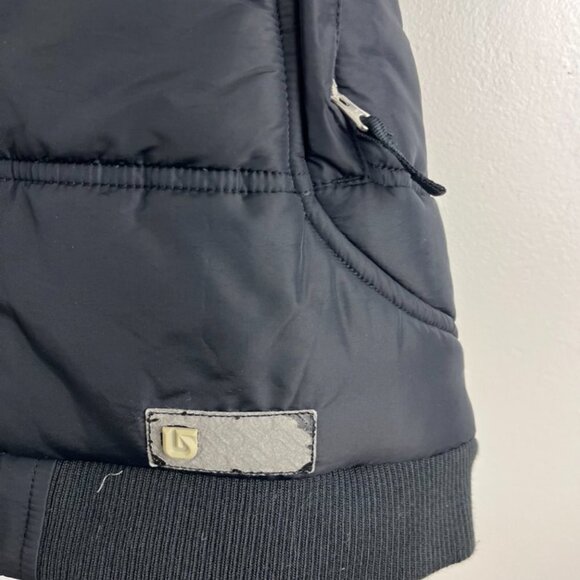 Burton Black Dryride Puffer Vest w/ Faux Trim on Hood - Picture 2 of 11